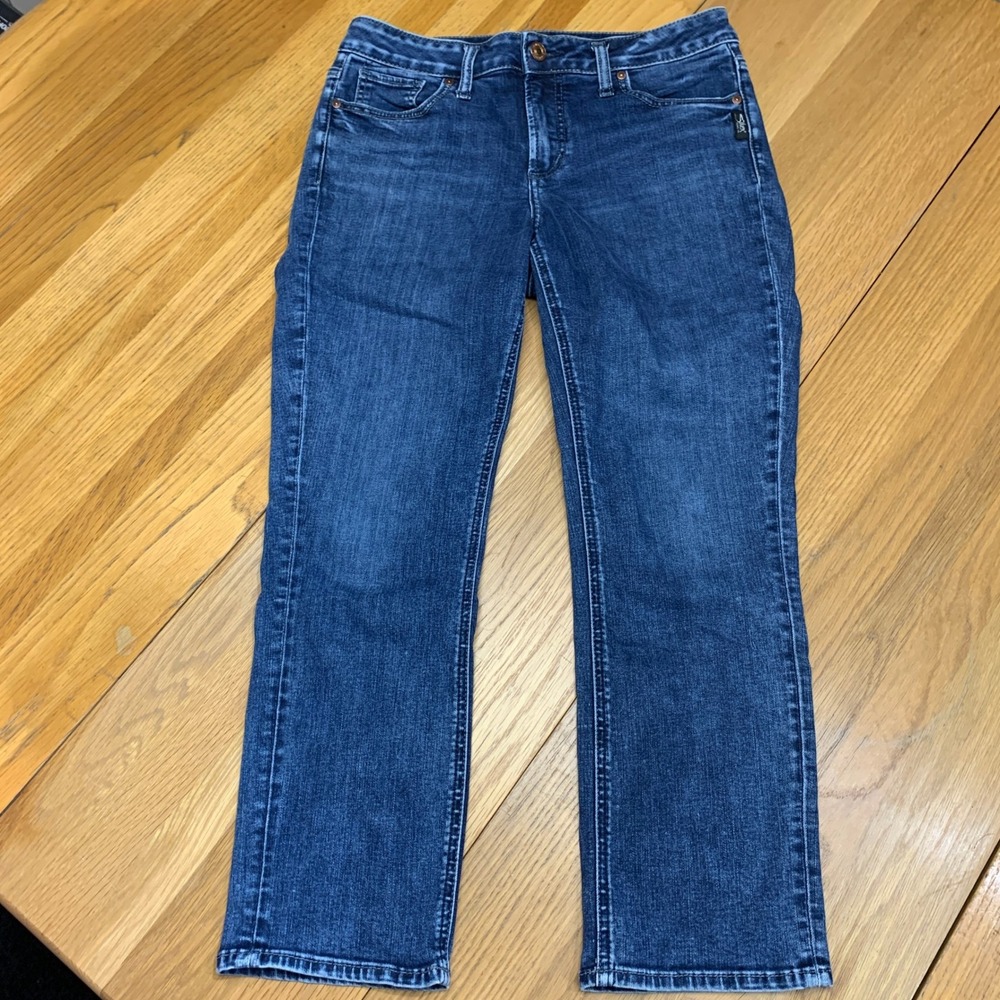 Silver‎ Jeans Co Suki Capri Dark Wash Curvy Fit Denim Jeans Size W31 x L23.5
